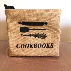 Rustic CookBook Burlap Bag/Container